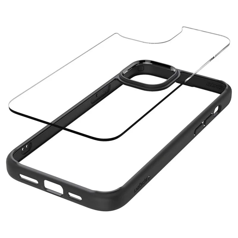 Spigen Ultra Hybrid – dėklas iPhone 15 (matinis juodas)