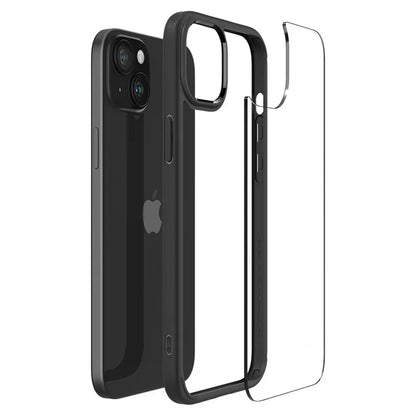 Spigen Ultra Hybrid – dėklas iPhone 15 (matinis juodas)