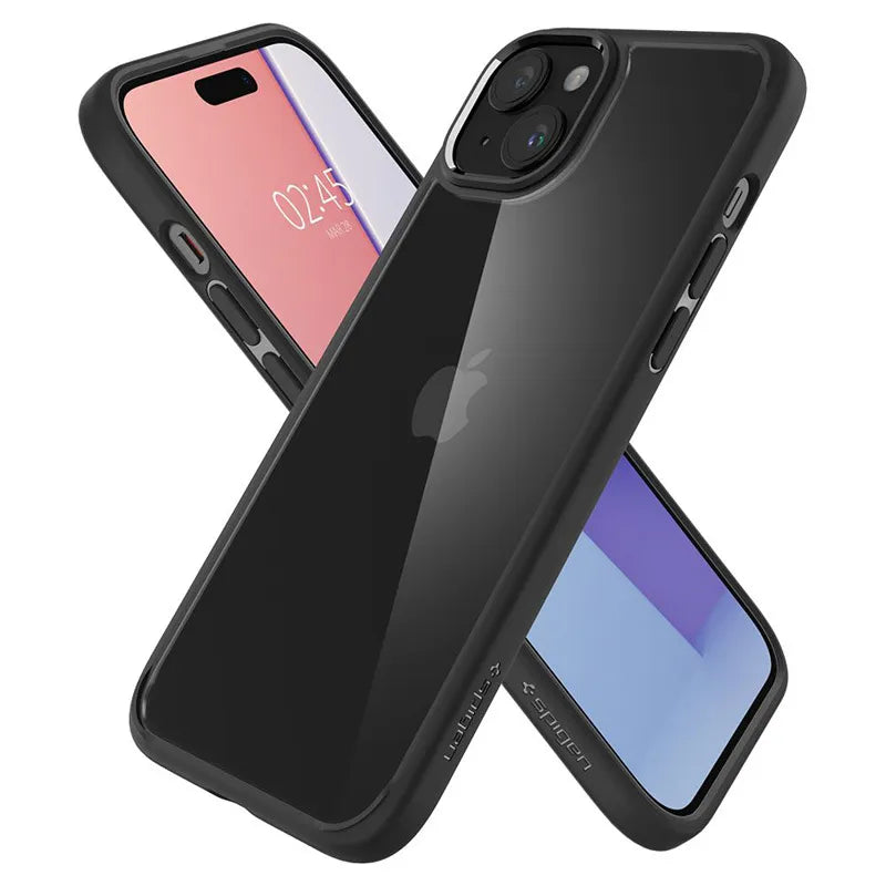 Spigen Ultra Hybrid – dėklas iPhone 15 Plus (matinis juodas)