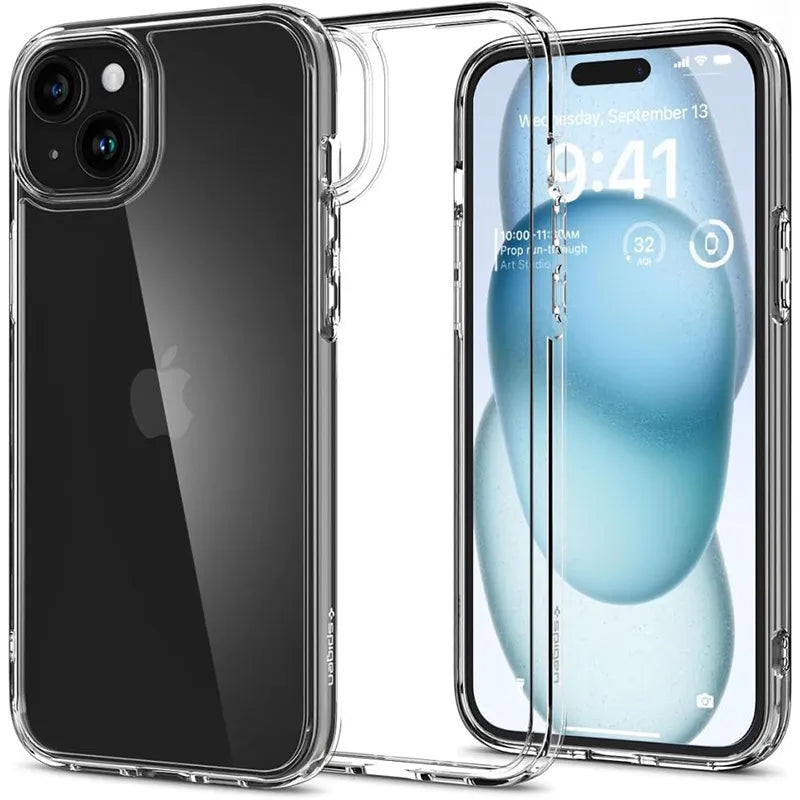 Spigen Ultra Hybrid – dėklas iPhone 15 (skaidrus)