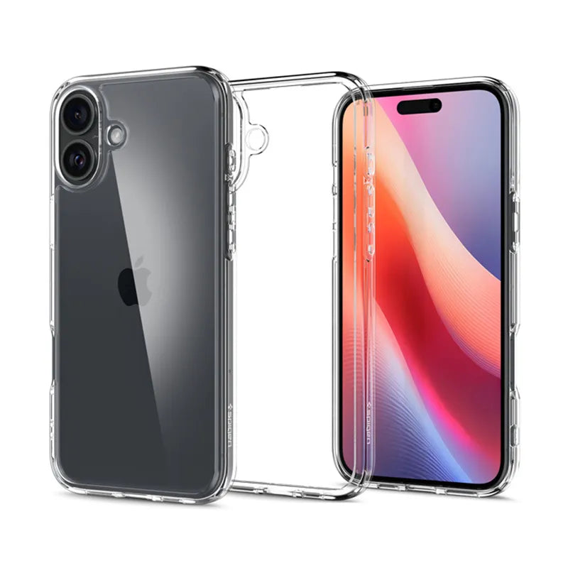 Spigen Ultra Hybrid – dėklas iPhone 16 (skaidrus)