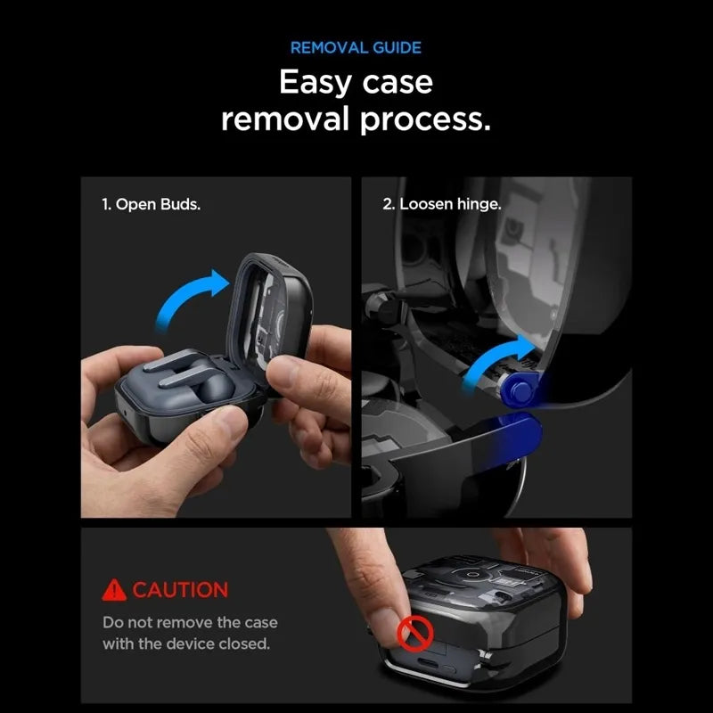 Spigen Ultra Hybrid - dėklas Samsung Galaxy Buds 4 / 4 Pro (Zero One Black)