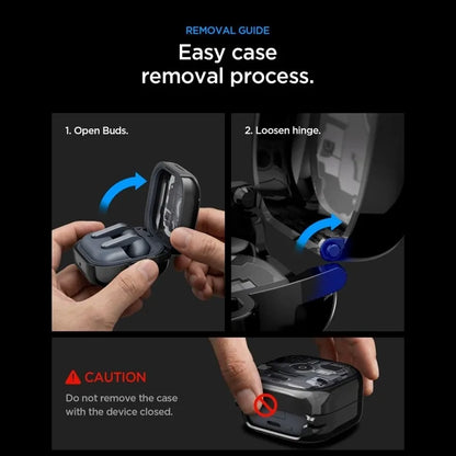 Spigen Ultra Hybrid - dėklas Samsung Galaxy Buds 4 / 4 Pro (Zero One Black)