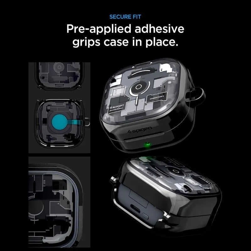 Spigen Ultra Hybrid - dėklas Samsung Galaxy Buds 4 / 4 Pro (Zero One Black)
