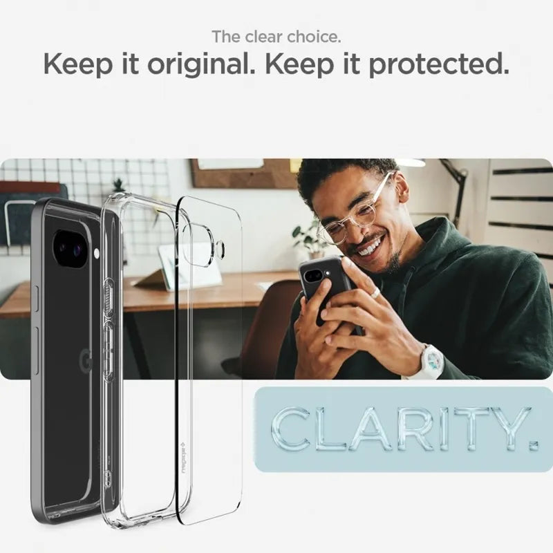 Spigen Ultra Hybrid – dėklas skirtas Google Pixel 9a (Skaidrus)