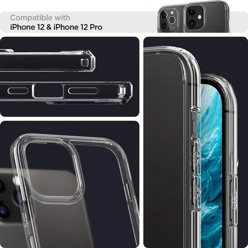 Spigen Ultra Hybrid - Dėklas, skirtas iPhone 12 / iPhone 12 Pro (skaidrus)