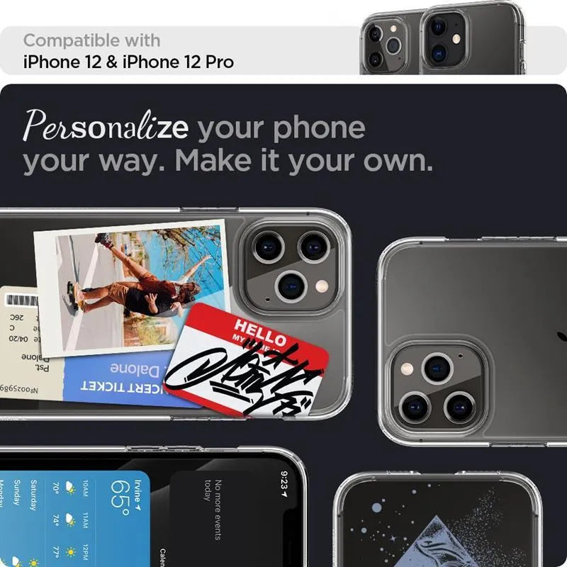Spigen Ultra Hybrid - Dėklas, skirtas iPhone 12 / iPhone 12 Pro (skaidrus)