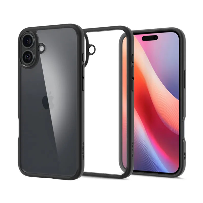 Spigen Ultra Hybrid – dėklas, skirtas „iPhone 16“ (matinė juoda)