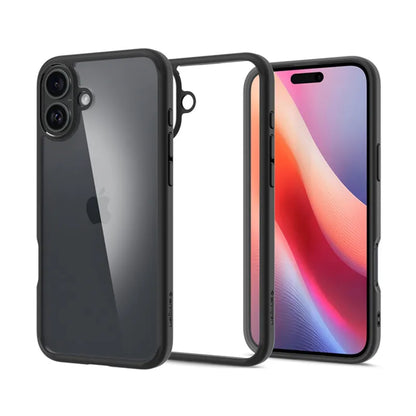 Spigen Ultra Hybrid – dėklas, skirtas „iPhone 16“ (matinė juoda)