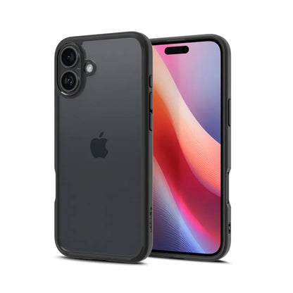 Spigen Ultra Hybrid – dėklas, skirtas „iPhone 16“ (matinė juoda)