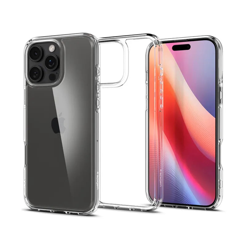 Spigen Ultra Hybrid – dėklas, skirtas „iPhone 16 Pro“ (skaidrus)