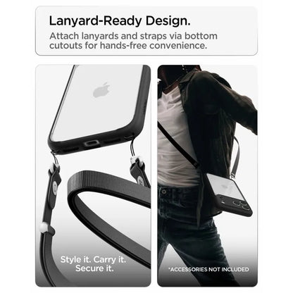 Spigen Ultra Hybrid – dėklas, skirtas iPhone 18 Pro / 17 Pro (matinė juoda)