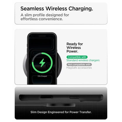 Spigen Ultra Hybrid – dėklas, skirtas iPhone 18 Pro Max / 17 Pro Max (matinė juoda)