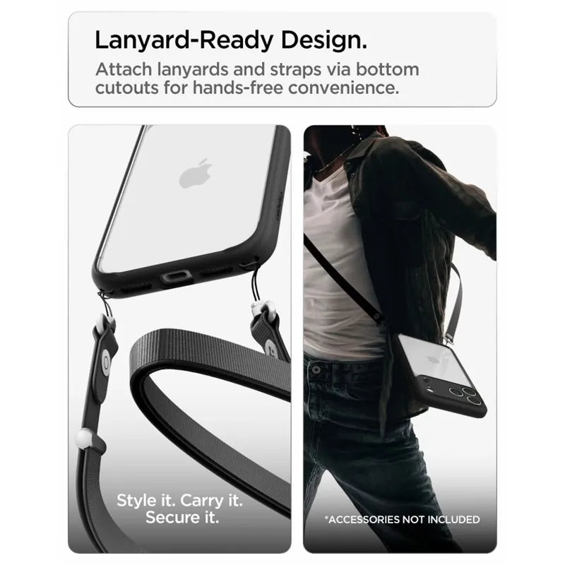 Spigen Ultra Hybrid – dėklas, skirtas iPhone 18 Pro Max / 17 Pro Max (matinė juoda)