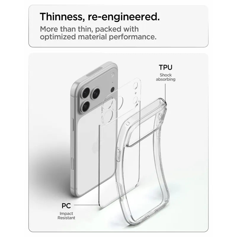 „Spigen Ultra Hybrid“ – dėklas, skirtas „iPhone 18 Pro Max“ / „17 Pro Max“ (skaidrus)