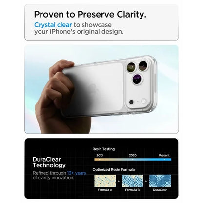 „Spigen Ultra Hybrid“ – dėklas, skirtas „iPhone 18 Pro Max“ / „17 Pro Max“ (skaidrus)