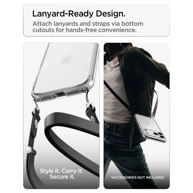 „Spigen Ultra Hybrid“ – dėklas, skirtas „iPhone 18 Pro Max“ / „17 Pro Max“ (skaidrus)