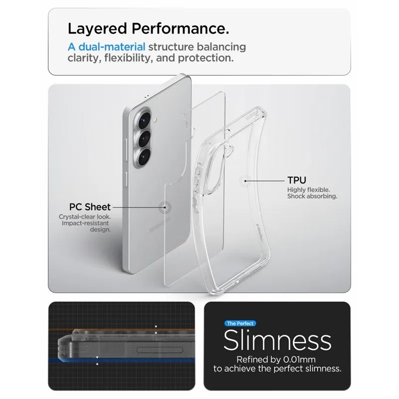 Spigen Ultra Hybrid – dėklas, skirtas Samsung Galaxy S26+ (skaidrus)