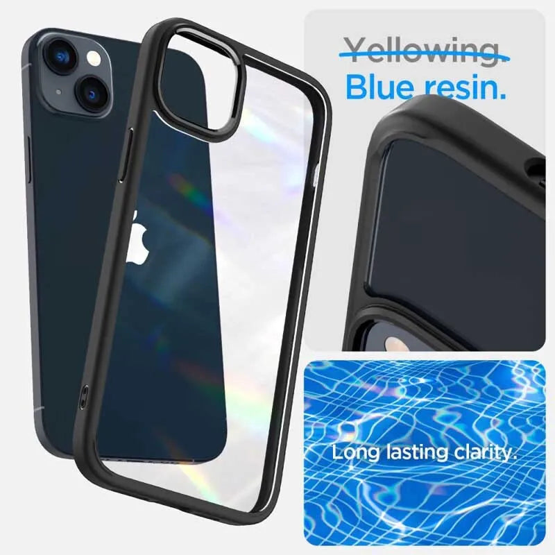 "Spigen Ultra Hybrid" - "iPhone 15 Plus" / "iPhone 14 Plus" dėklas (juodas)
