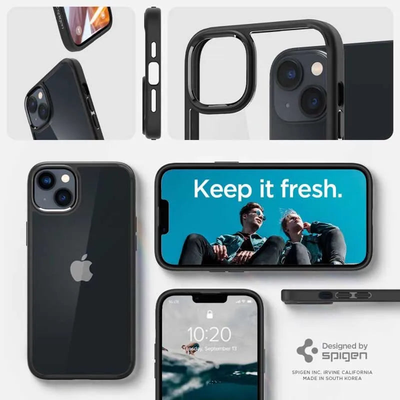 "Spigen Ultra Hybrid" - "iPhone 15 Plus" / "iPhone 14 Plus" dėklas (juodas)