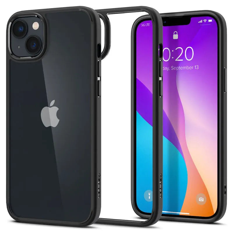 "Spigen Ultra Hybrid" - "iPhone 15 Plus" / "iPhone 14 Plus" dėklas (juodas)