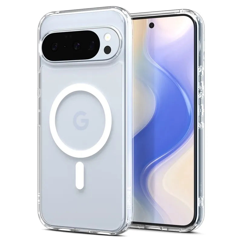 Spigen Ultra Hybrid Mag MagSafe - Dėklas Google Pixel 10 / 10 Pro (Skaidrus/Baltas)