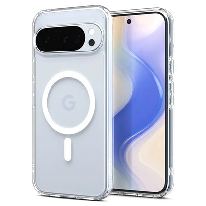 Spigen Ultra Hybrid Mag MagSafe - Dėklas Google Pixel 10 / 10 Pro (Skaidrus/Baltas)