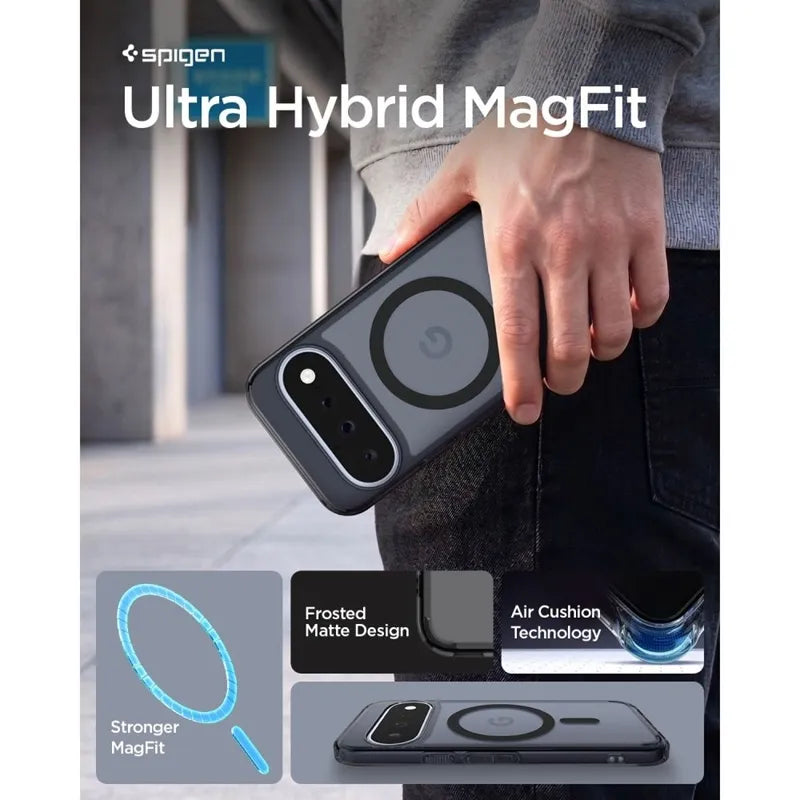 Spigen Ultra Hybrid Mag MagSafe – dėklas Google Pixel 11 (Frost Black)