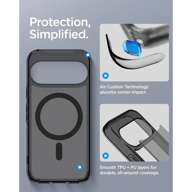 Spigen Ultra Hybrid Mag MagSafe – dėklas Google Pixel 11 (Frost Black)