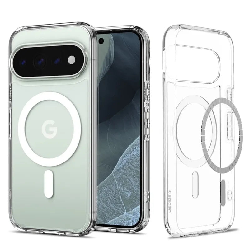 Spigen Ultra Hybrid Mag MagSafe – dėklas Google Pixel 11 Pro (skaidrus / baltas)