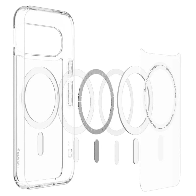 Spigen Ultra Hybrid Mag MagSafe – dėklas Google Pixel 11 (skaidrus/baltas)