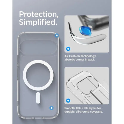 Spigen Ultra Hybrid Mag MagSafe – dėklas Google Pixel 11 (skaidrus/baltas)