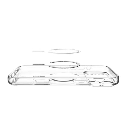 Spigen Ultra Hybrid Mag MagSafe dėklas iPhone 17 Pro Max (Skaidrus/Oranžinis)