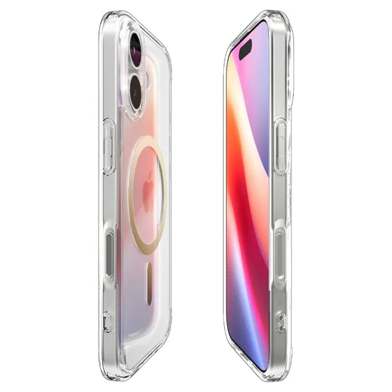 Spigen Ultra Hybrid Mag MagSafe dėklas iPhone 17 (Skaidrus/Auksinis)