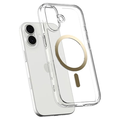 Spigen Ultra Hybrid Mag MagSafe dėklas iPhone 17 (Skaidrus/Auksinis)