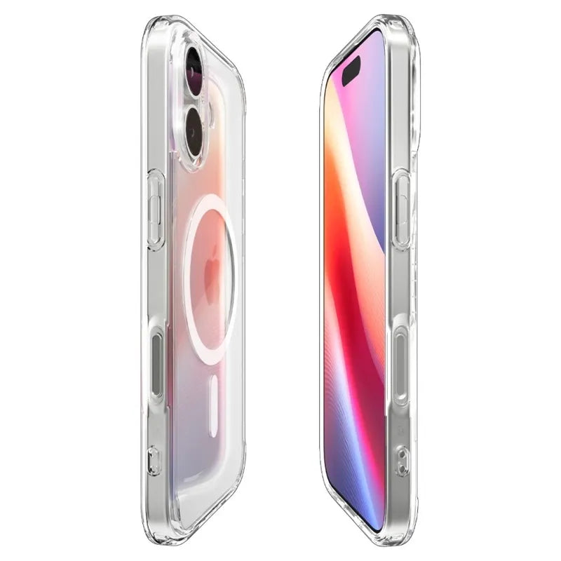 Spigen Ultra Hybrid Mag MagSafe dėklas iPhone 17 (Skaidrus/Baltas)