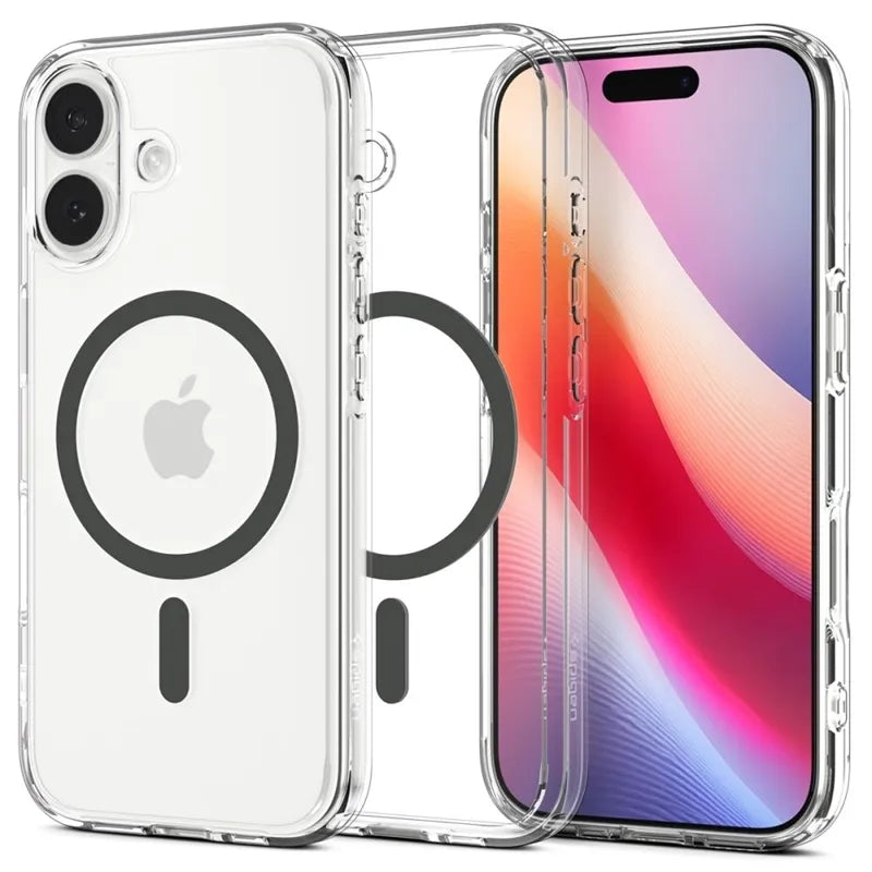Spigen Ultra Hybrid Mag MagSafe - Dėklas iPhone 17 (Skaidrus/Grafito)