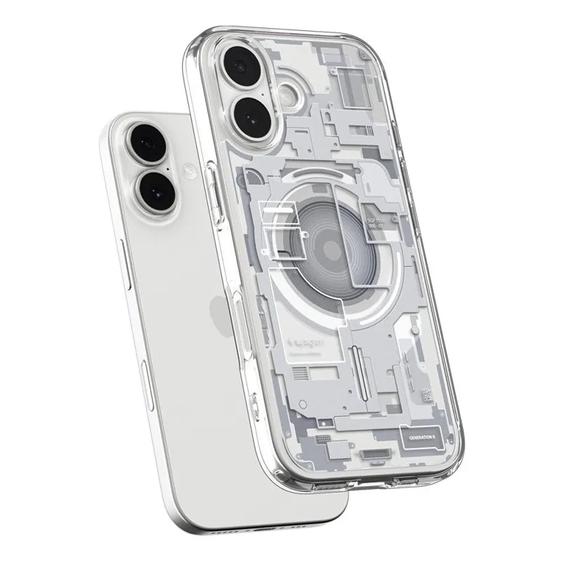 Spigen Ultra Hybrid Mag MagSafe - Dėklas iPhone 17 (Zero One Baltas)