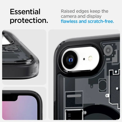 Spigen Ultra Hybrid Mag MagSafe - Dėklas iPhone 17e / 16e (Zero One Black)