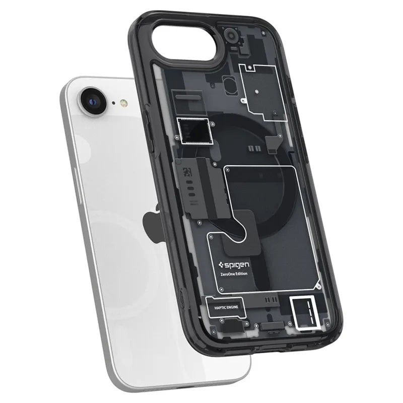 Spigen Ultra Hybrid Mag MagSafe - Dėklas iPhone 17e / 16e (Zero One Black)
