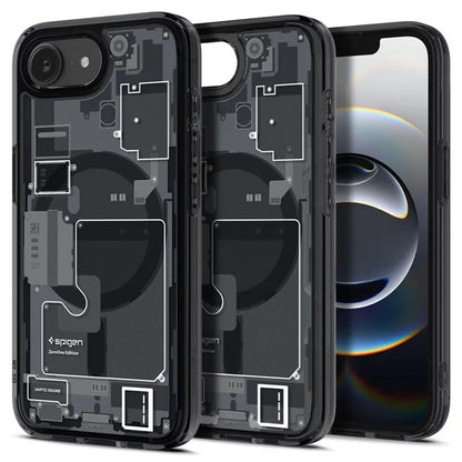 Spigen Ultra Hybrid Mag MagSafe - Dėklas iPhone 17e / 16e (Zero One Black)