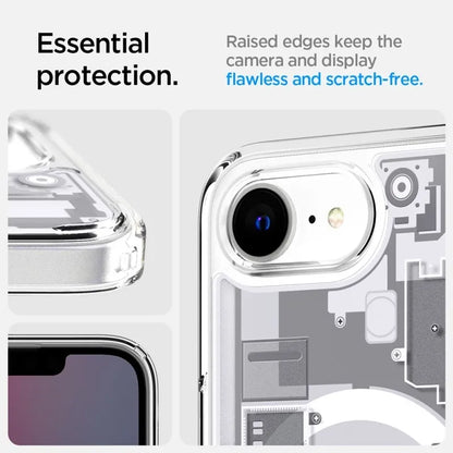 Spigen Ultra Hybrid Mag MagSafe - dėklas iPhone 17e / 16e (Zero One White)