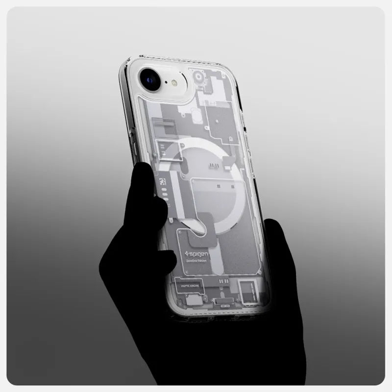 Spigen Ultra Hybrid Mag MagSafe - dėklas iPhone 17e / 16e (Zero One White)