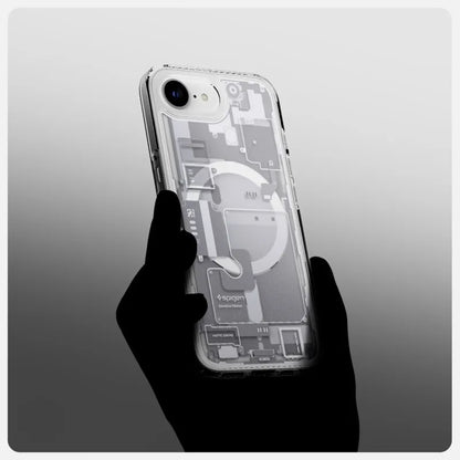 Spigen Ultra Hybrid Mag MagSafe - dėklas iPhone 17e / 16e (Zero One White)