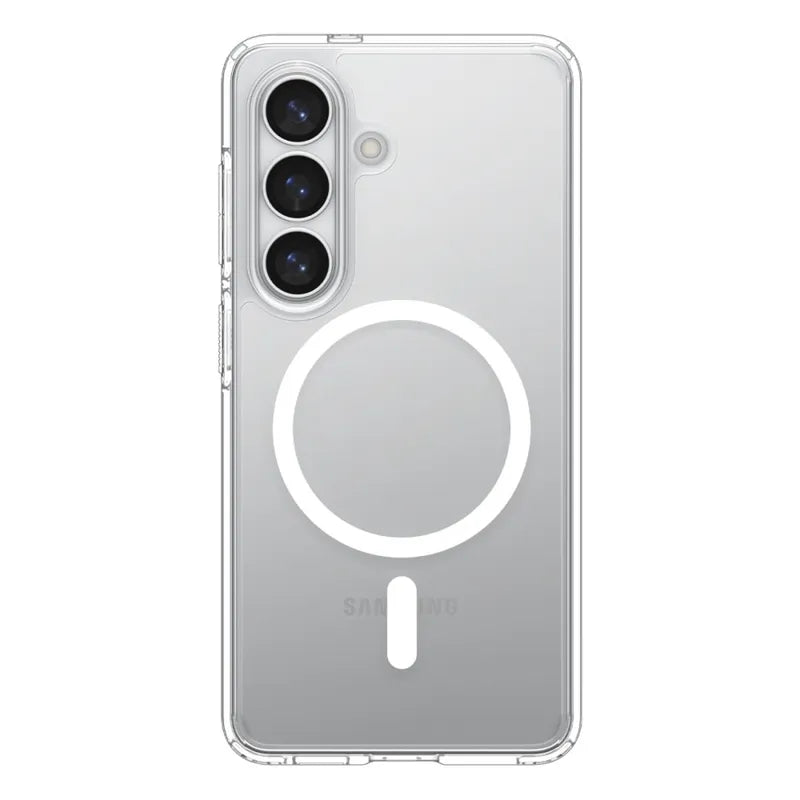 Spigen Ultra Hybrid Mag MagSafe dėklas Samsung Galaxy S26+ (Skaidrus/Baltas)