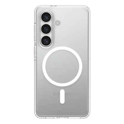Spigen Ultra Hybrid Mag MagSafe dėklas Samsung Galaxy S26+ (Skaidrus/Baltas)