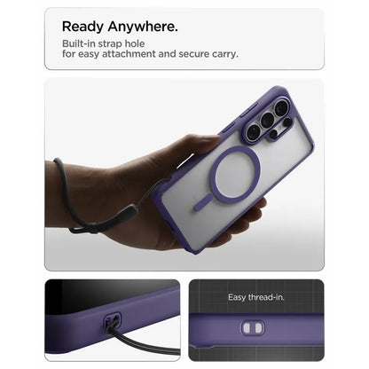Spigen Ultra Hybrid Mag MagSafe – dėklas „Samsung Galaxy S26 Ultra“ (tamsiai violetinė)