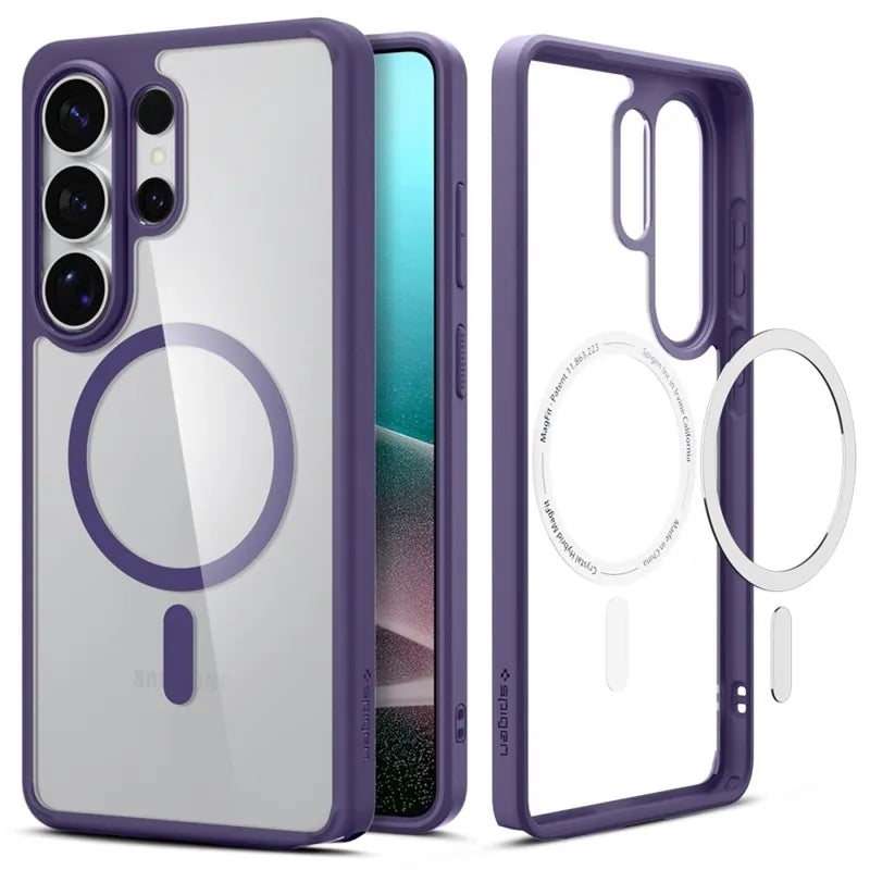 Spigen Ultra Hybrid Mag MagSafe – dėklas „Samsung Galaxy S26 Ultra“ (tamsiai violetinė)