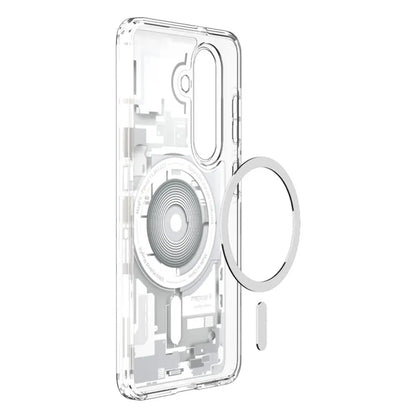 Spigen Ultra Hybrid Mag MagSafe – dėklas Samsung Galaxy S26 (Zero One White)