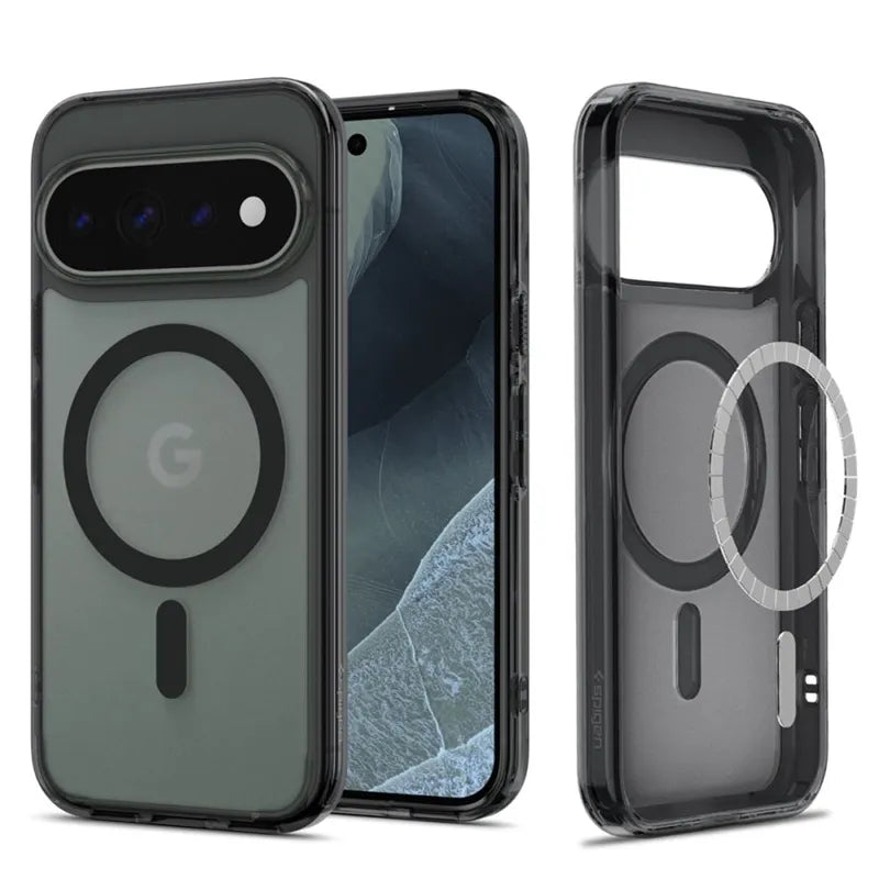 Spigen Ultra Hybrid Mag MagSafe – dėklas, skirtas Google Pixel 11 Pro (Frost Black)